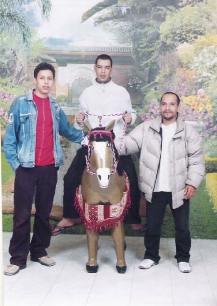 Mustapha  on  the  right,  Brahim  on  the  left  and  me  in  the  middle